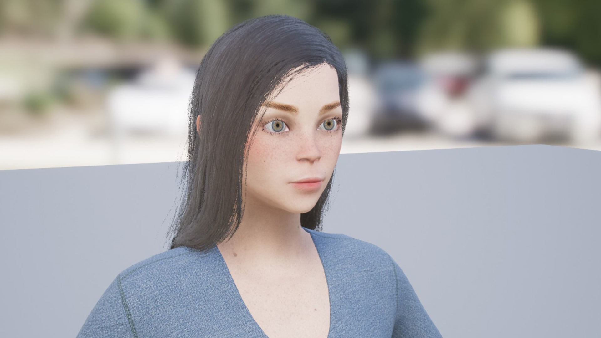 Katie three women Low-poly 3D model_7