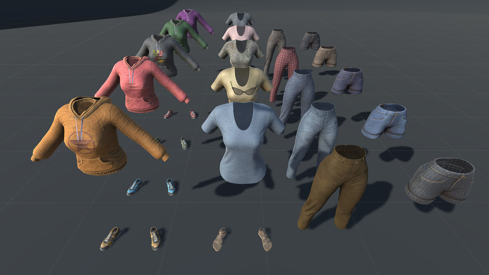 Katie three women Low-poly 3D model_24