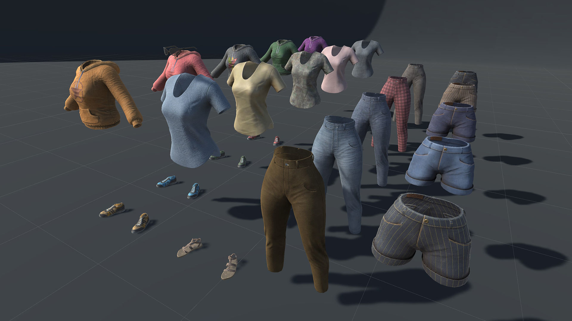 Katie three women Low-poly 3D model_25