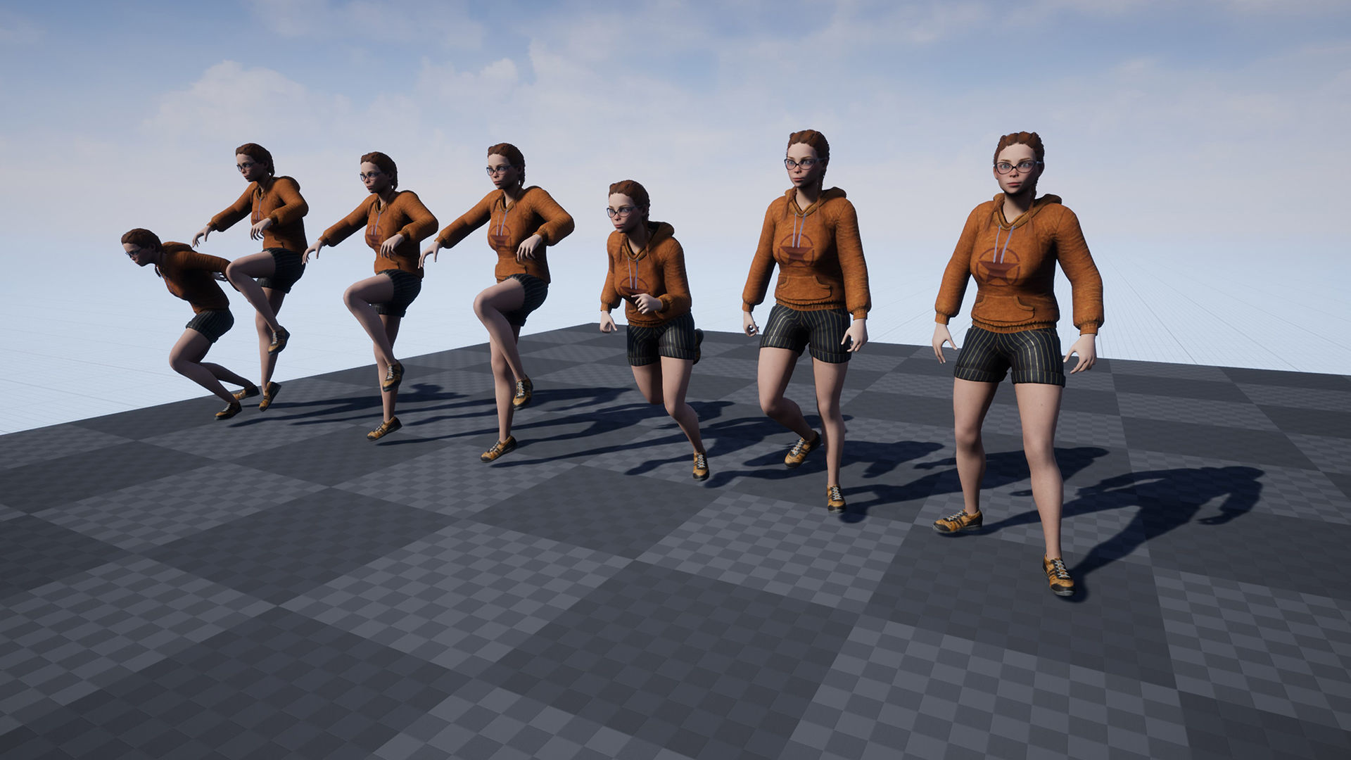 Katie three women Low-poly 3D model_16