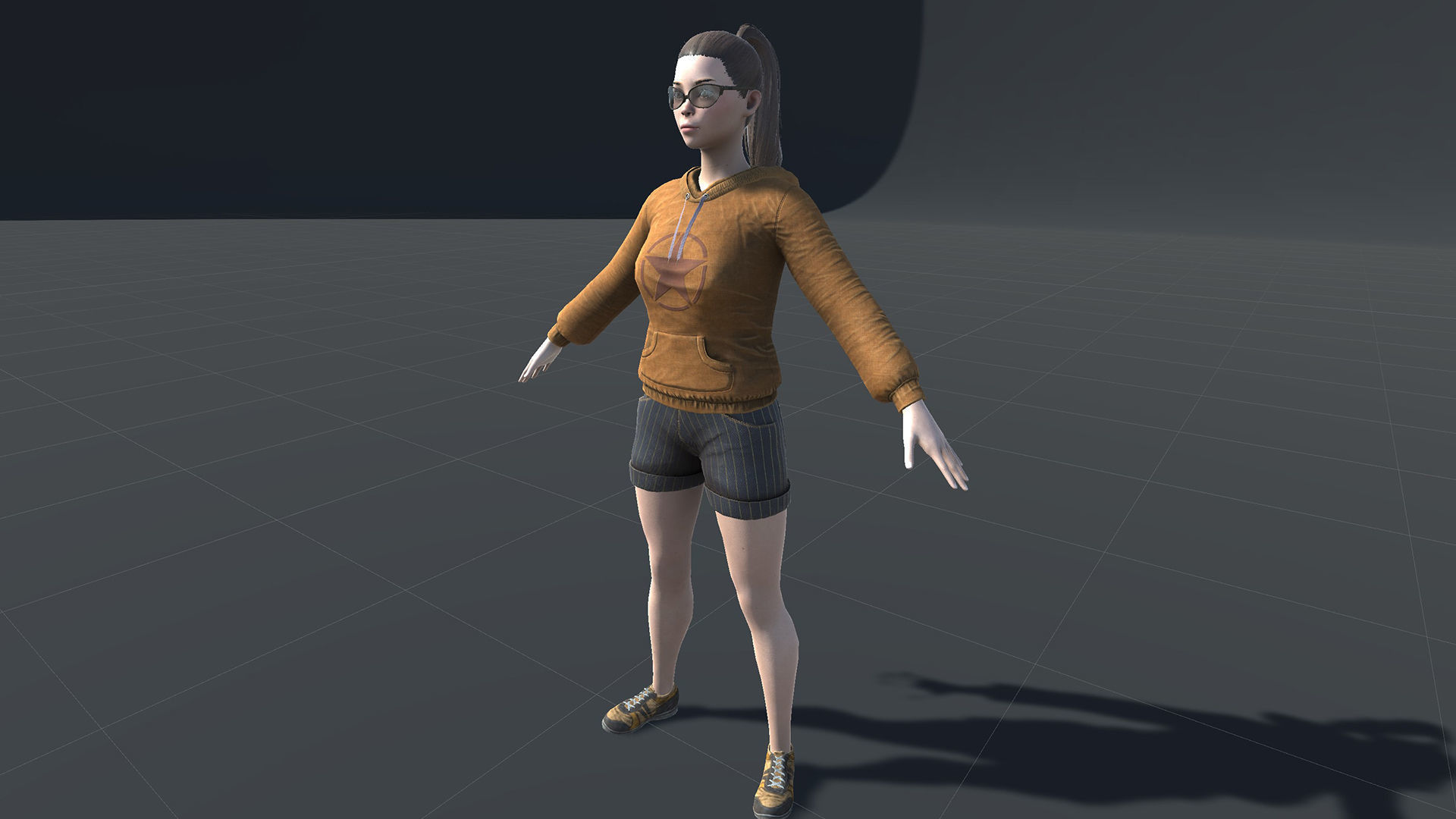 Katie three women Low-poly 3D model_21