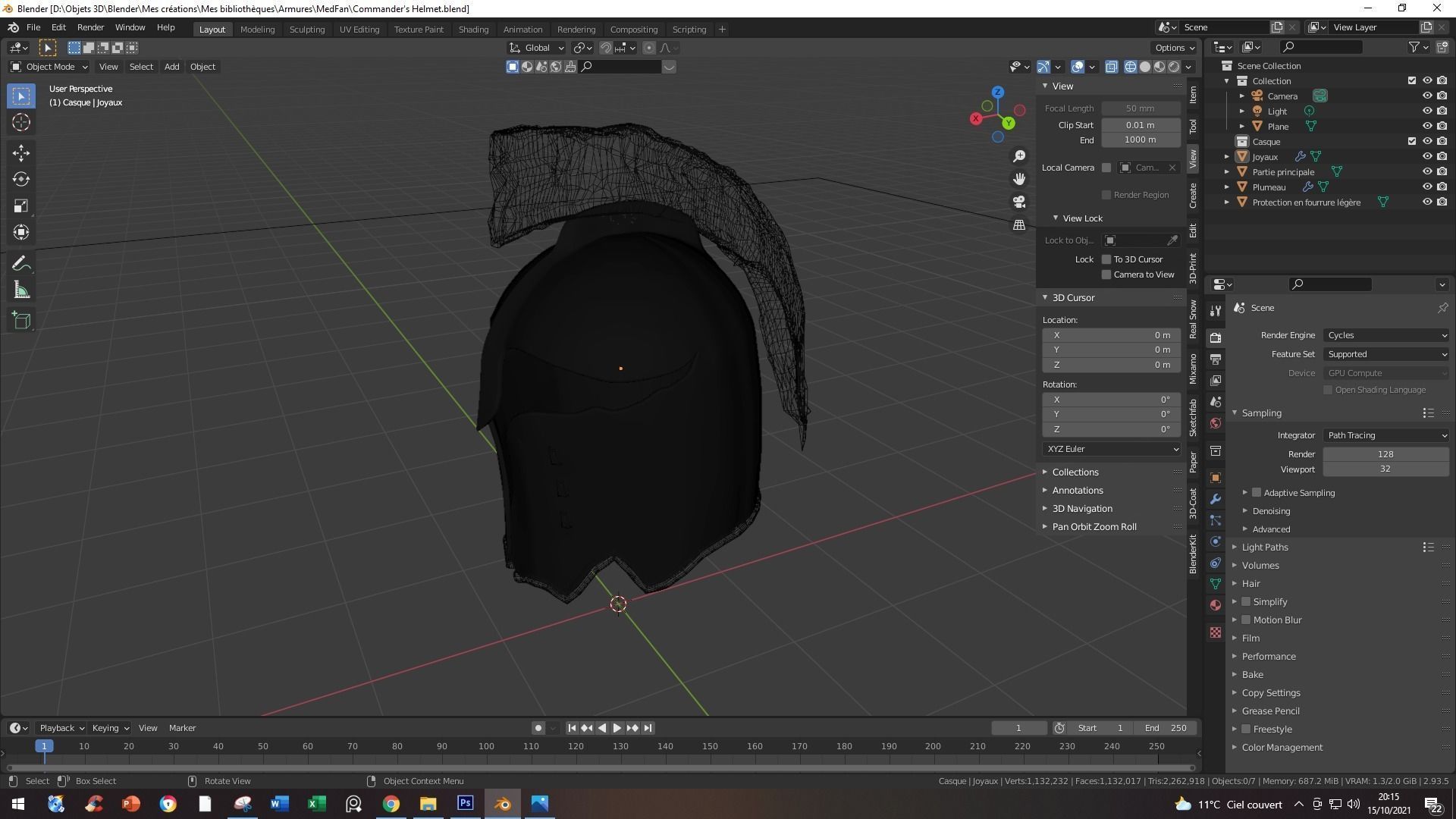 Commander Helmet Free 3D model_6