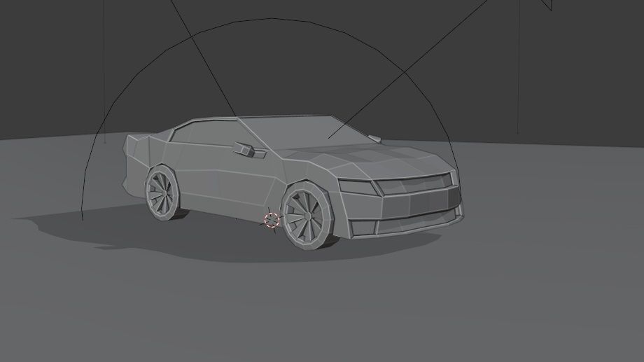 Low poly car Low-poly 3D model_1