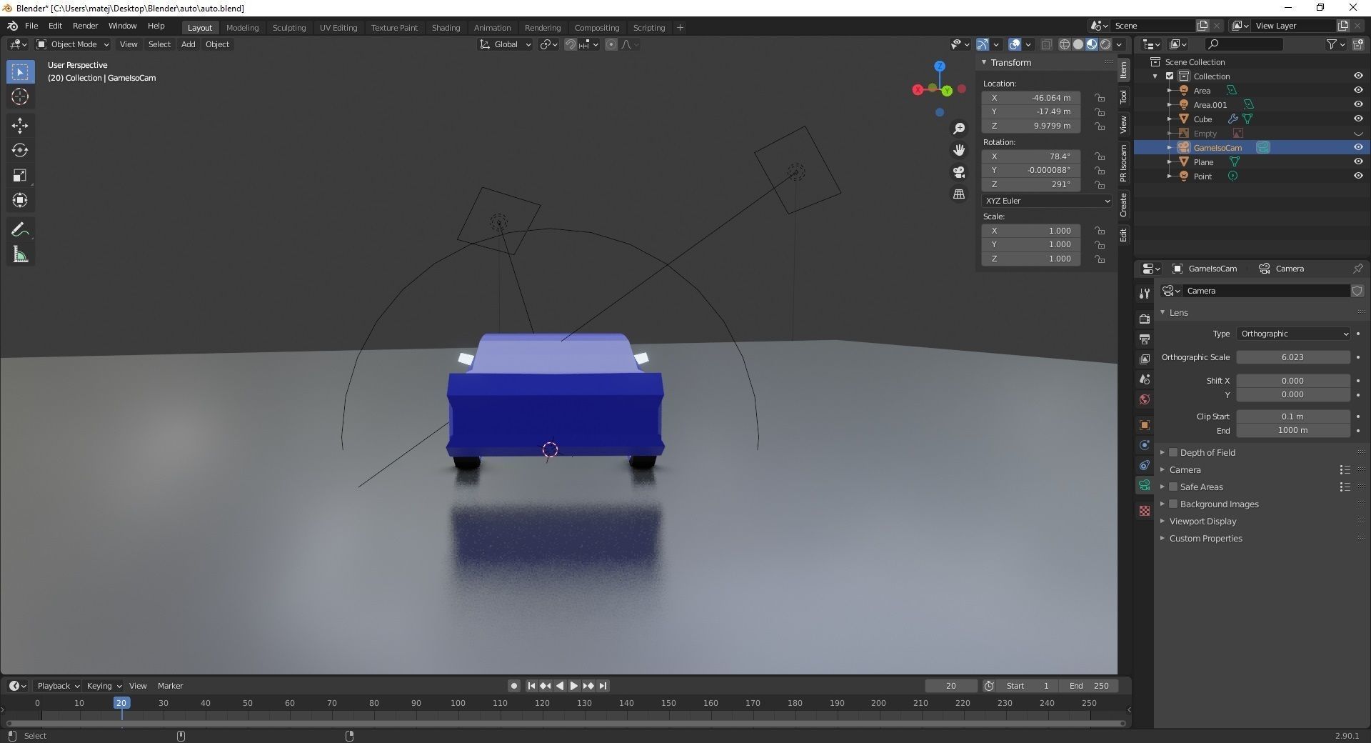 Low poly car Low-poly 3D model_3
