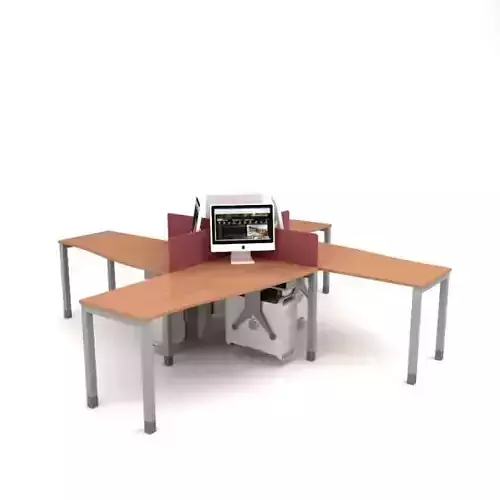 Wooden Office  Table 3D model