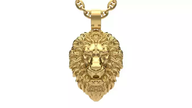 LION pendant Clear version 3D print model