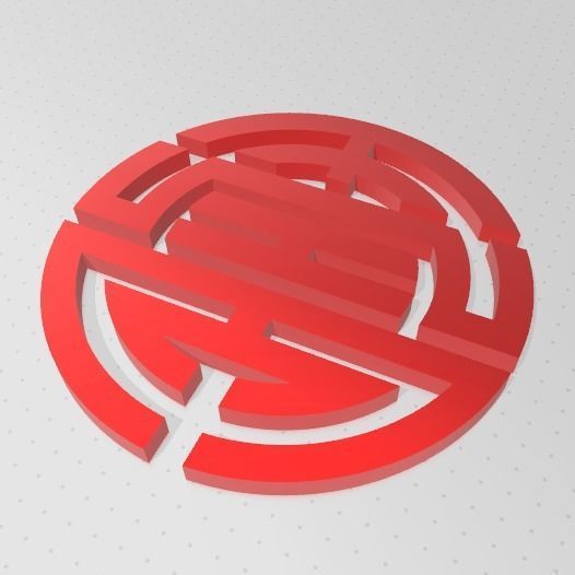 SIMBOLOS FU LU SHOU - SUERTE PROSPERIDAD Y LONGEVIDAD 3D print model_4