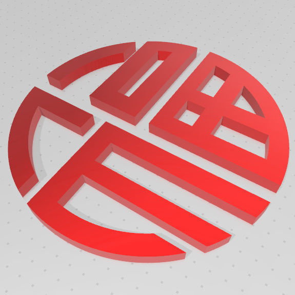 SIMBOLOS FU LU SHOU - SUERTE PROSPERIDAD Y LONGEVIDAD 3D print model_13