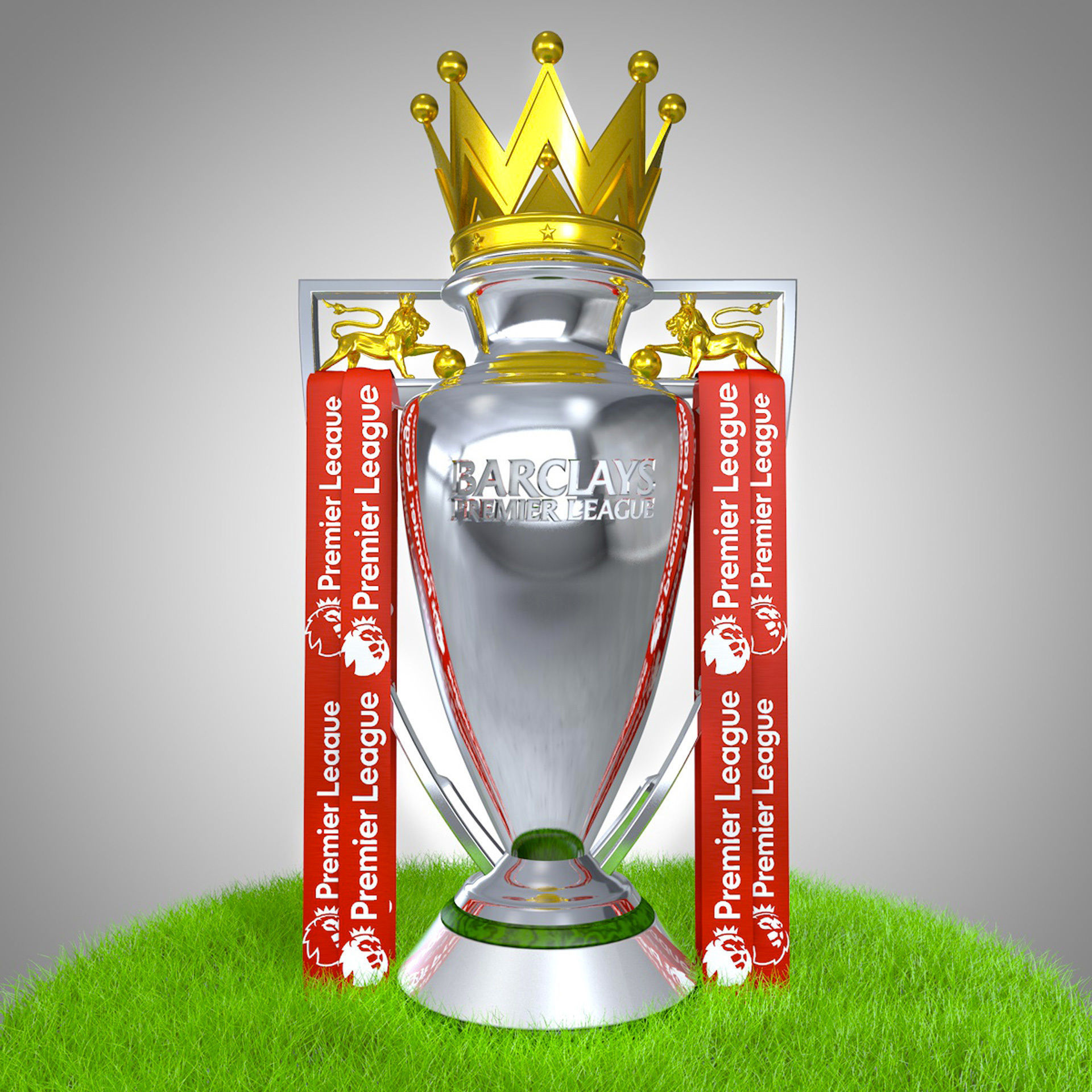 EPL Trophy English Premier League 2022 Low-poly 3D model_1