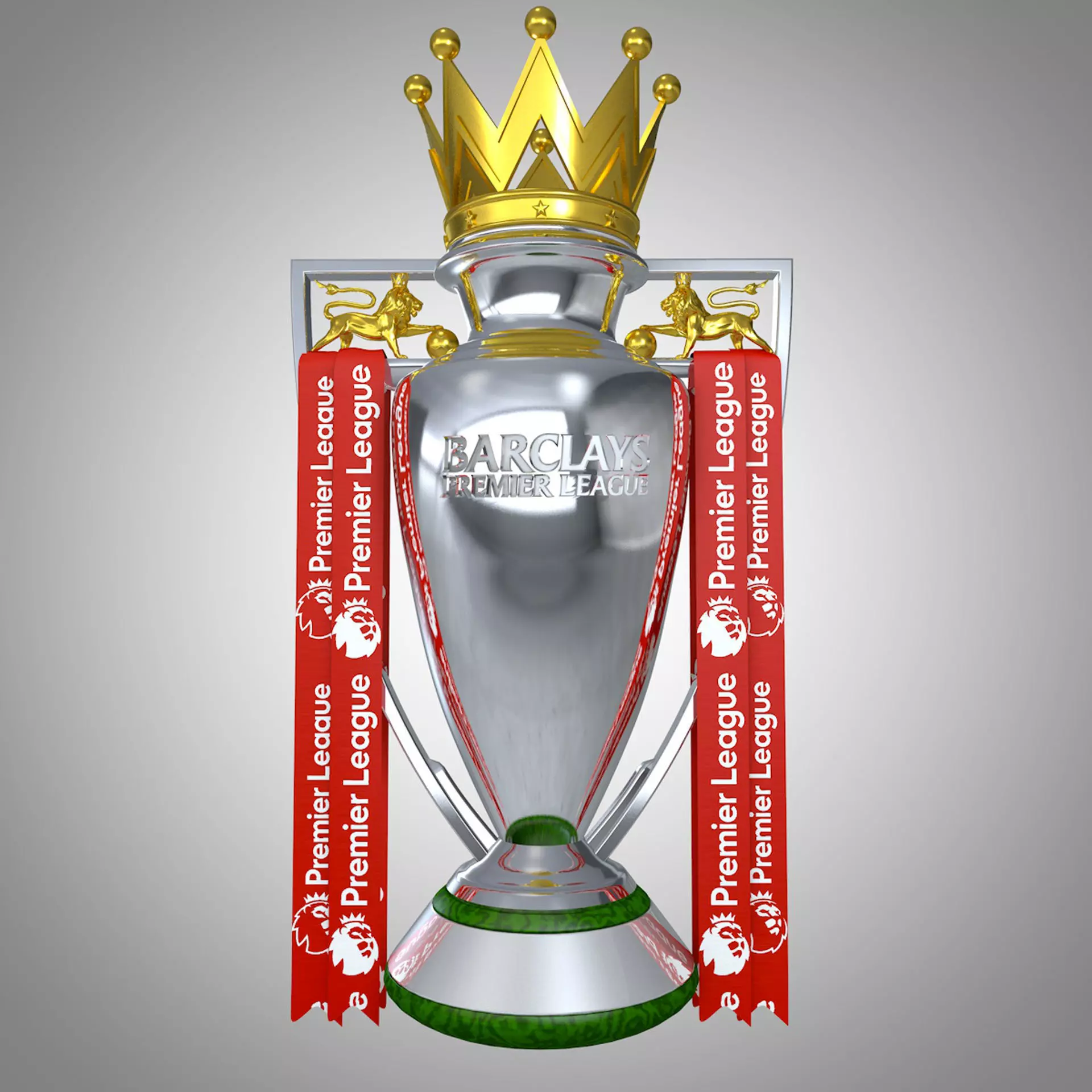 EPL Trophy English Premier League 2022 Low-poly 3D model_0