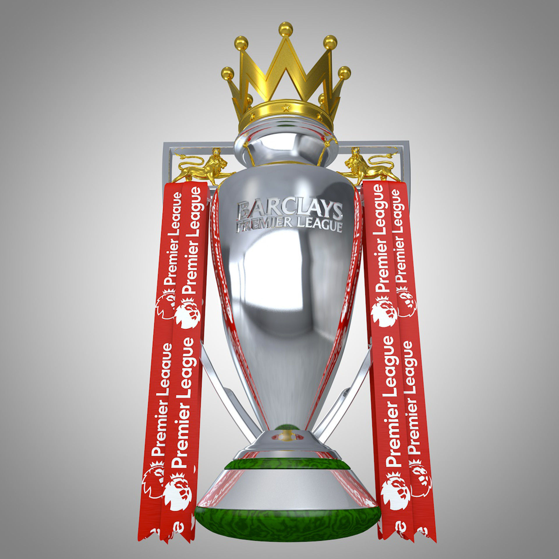 EPL Trophy English Premier League 2022 Low-poly 3D model_6