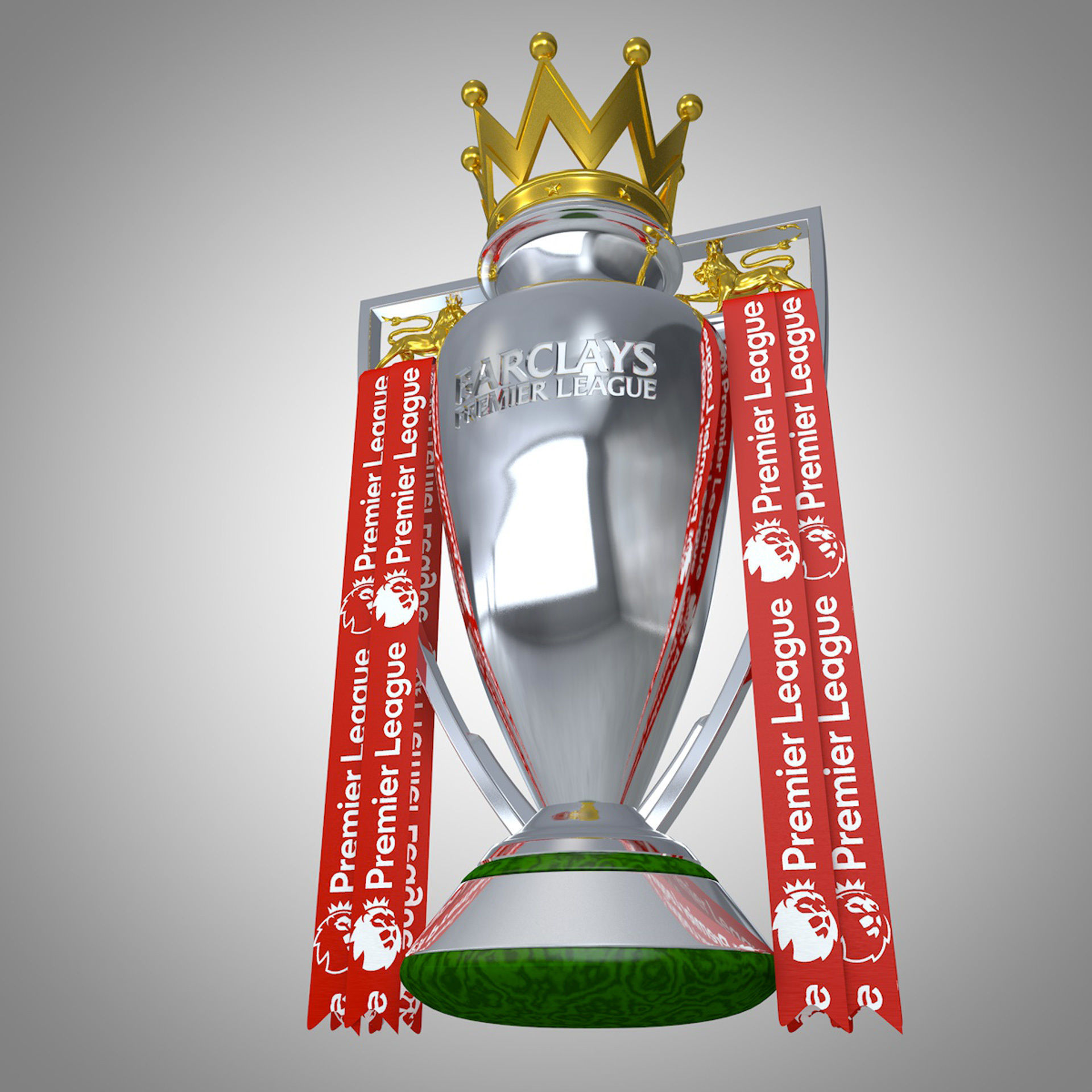 EPL Trophy English Premier League 2022 Low-poly 3D model_5