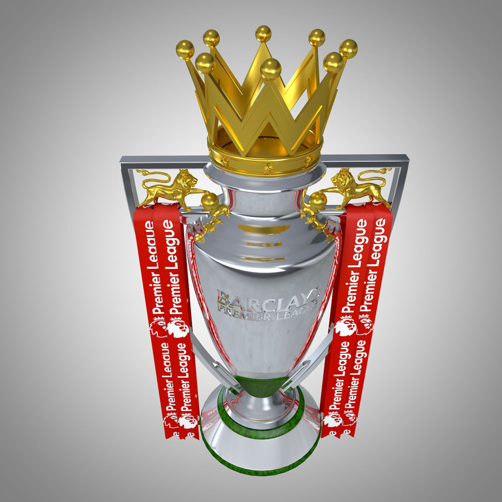 EPL Trophy English Premier League 2022 Low-poly 3D model_4