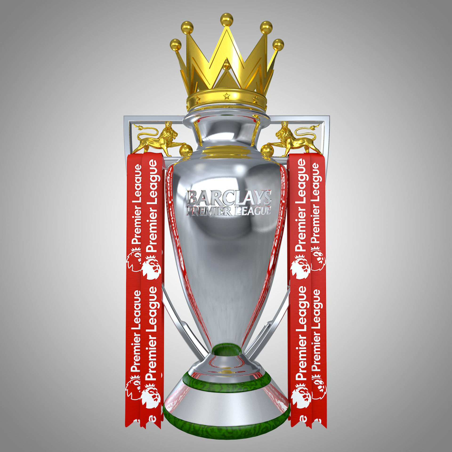 EPL Trophy English Premier League 2022 Low-poly 3D model_3