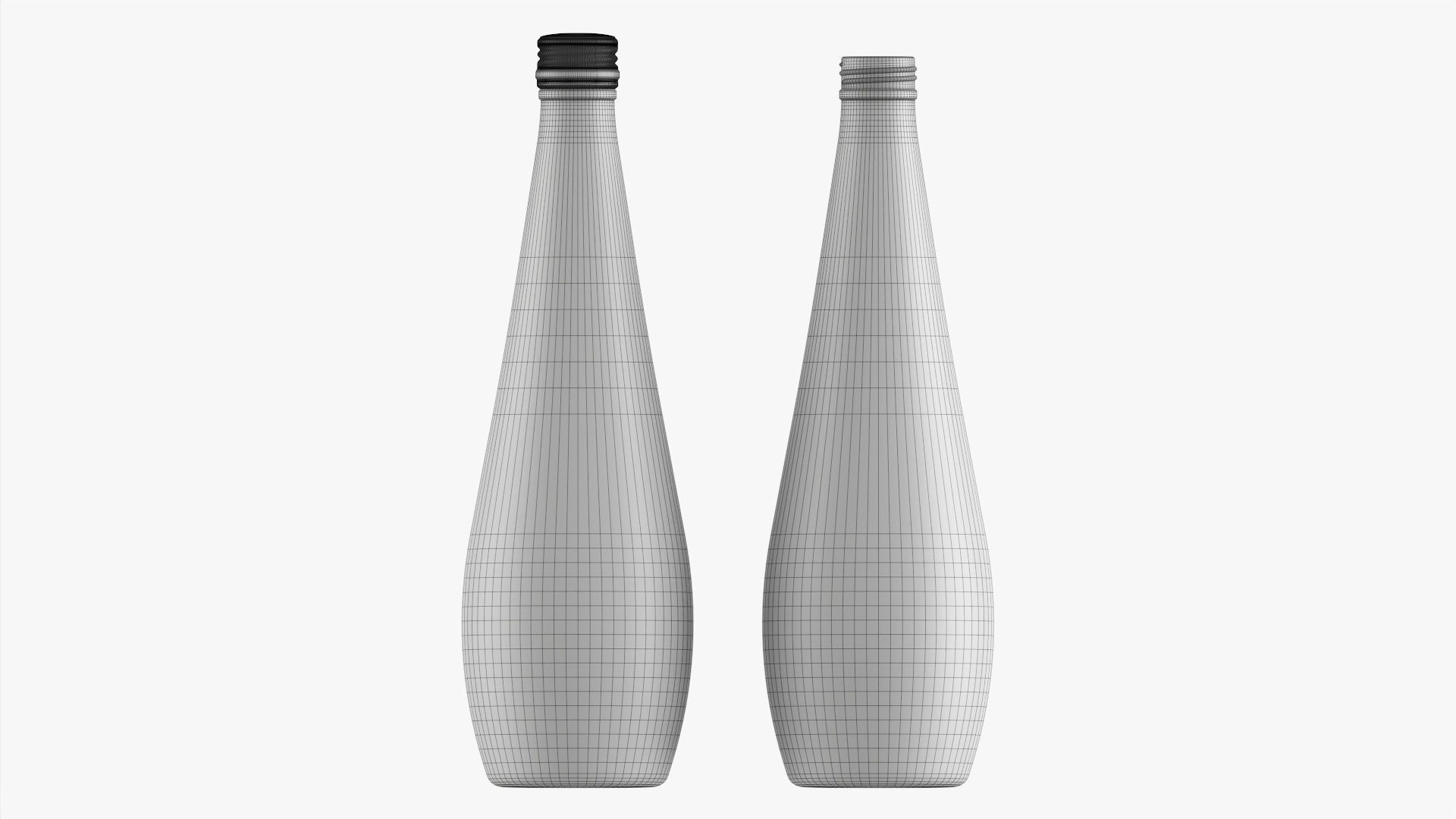 Glass soft drink soda water bottle 01 3D model_6
