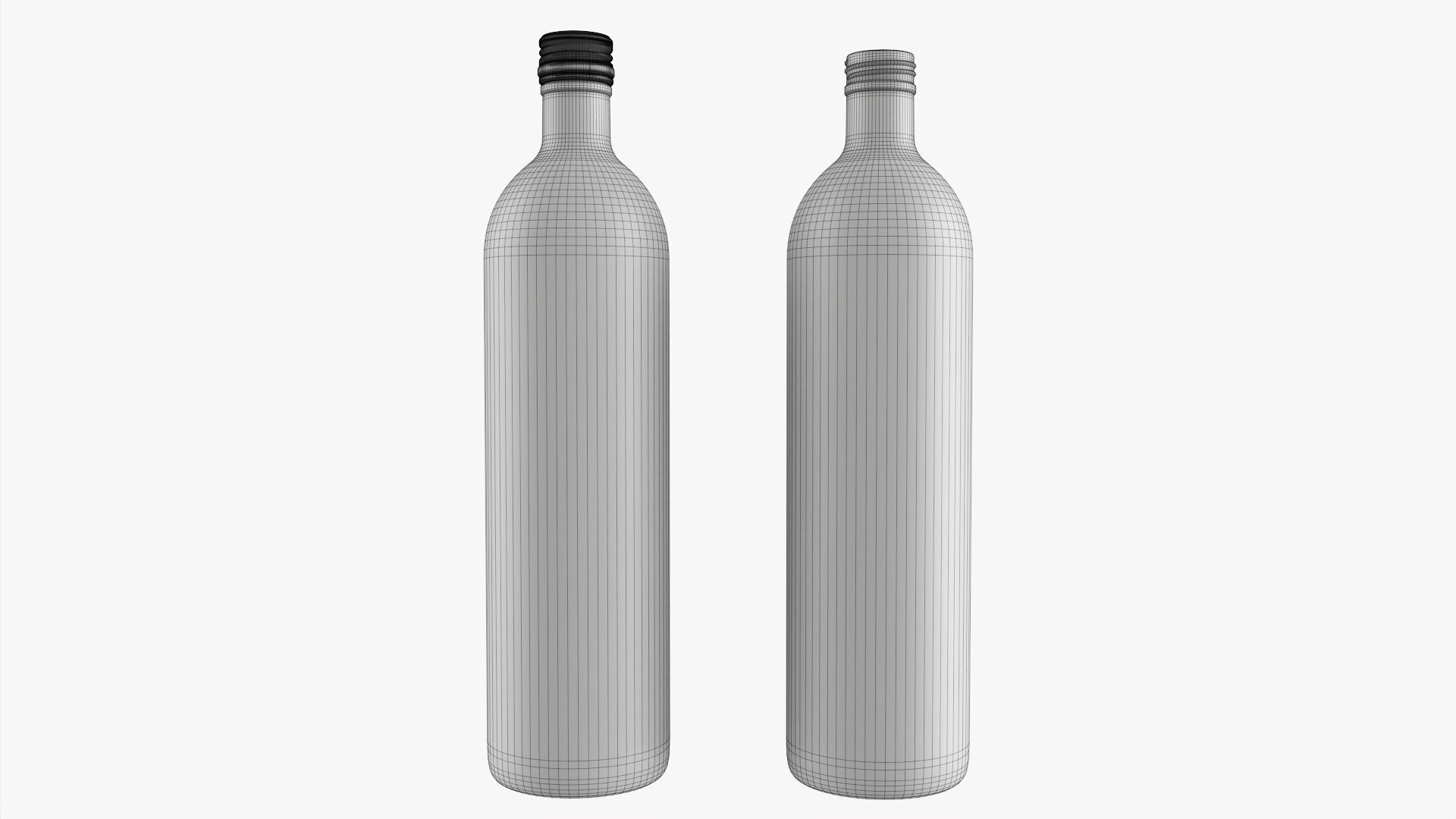 Glass soft drink soda water bottle 04 3D model_6