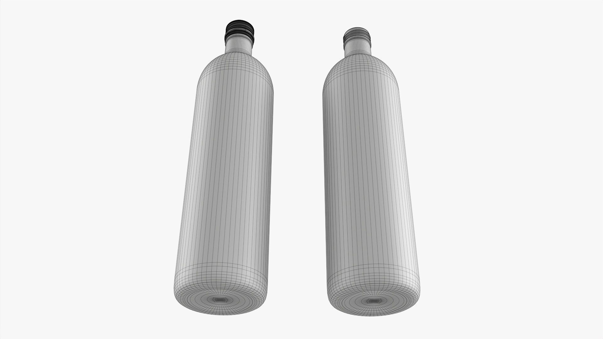 Glass soft drink soda water bottle 04 3D model_7