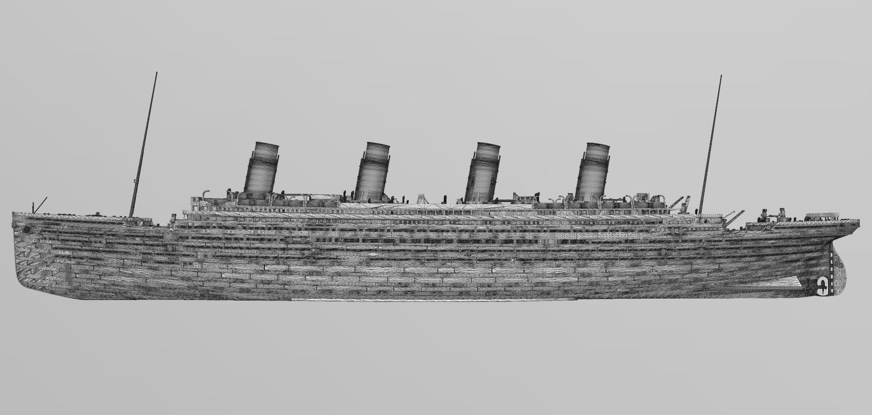 RMS Titanic and iceberg scale model 3D print model_2