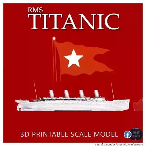 RMS Titanic and iceberg scale model 3D print model
