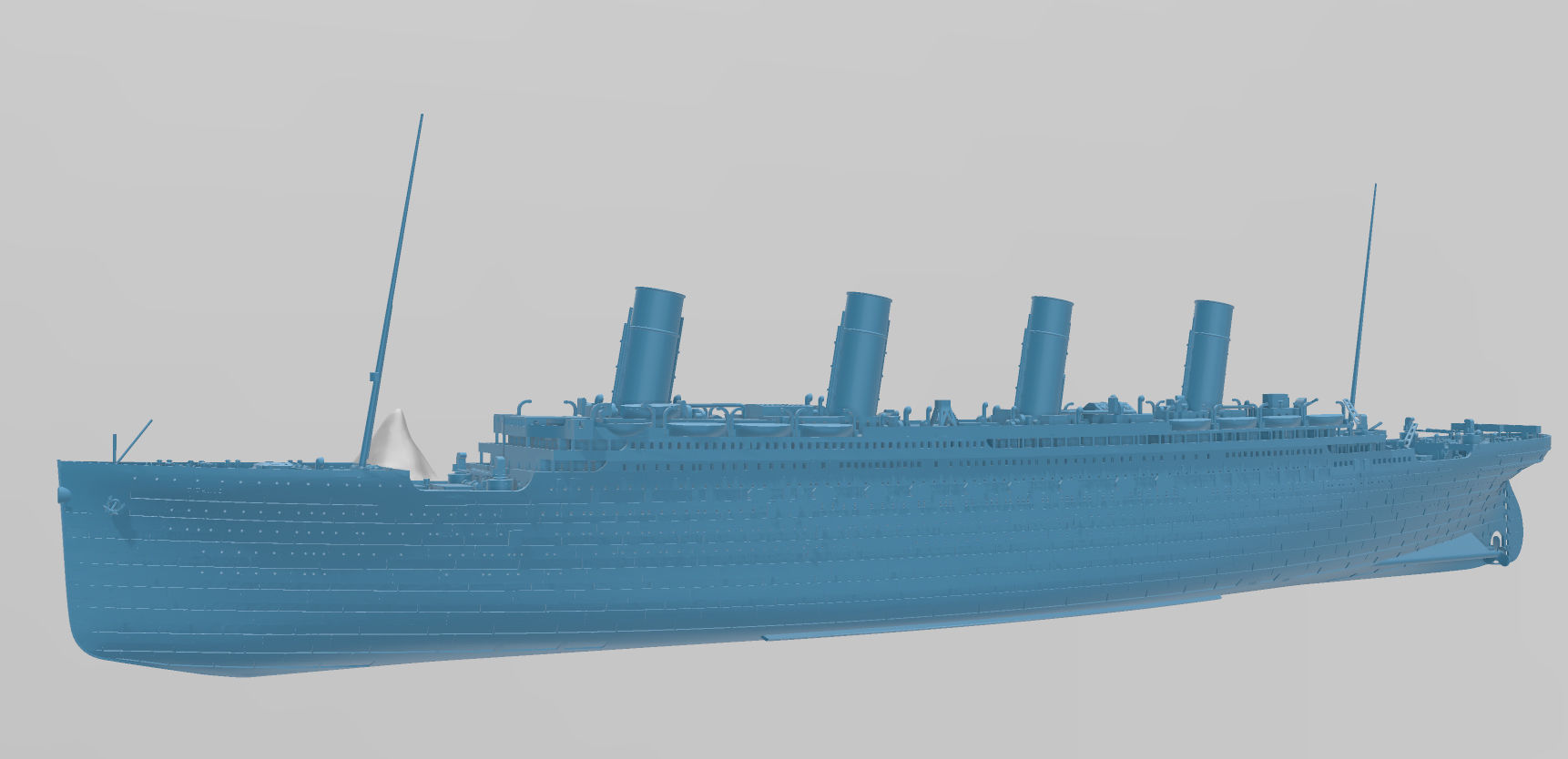 RMS Titanic and iceberg scale model 3D print model_4
