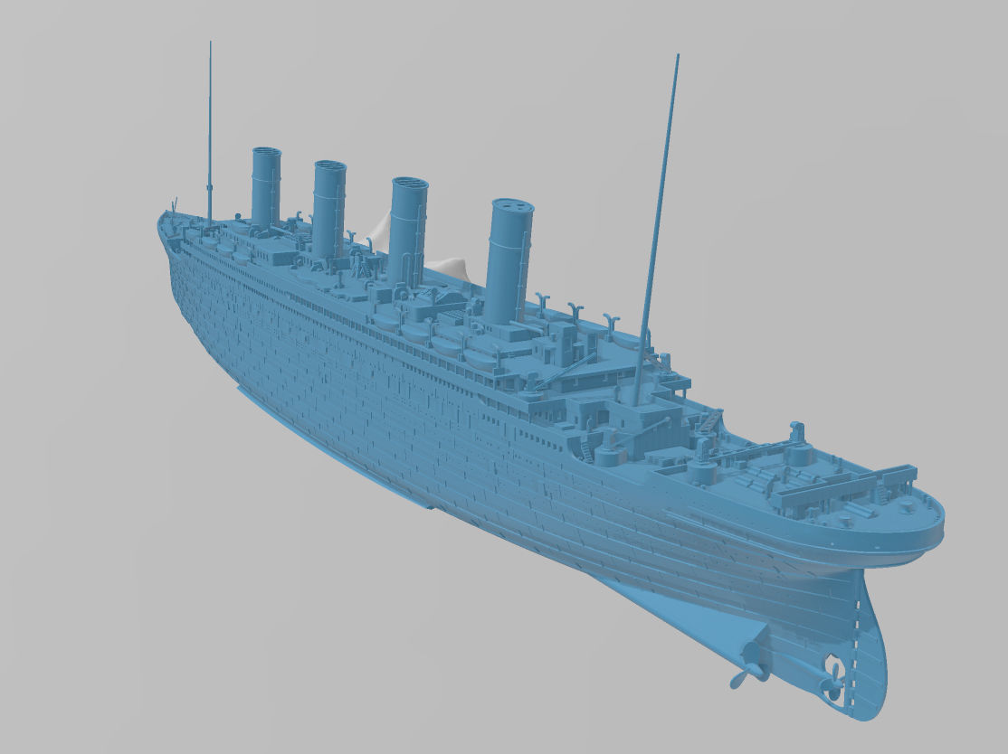 RMS Titanic and iceberg scale model 3D print model_3