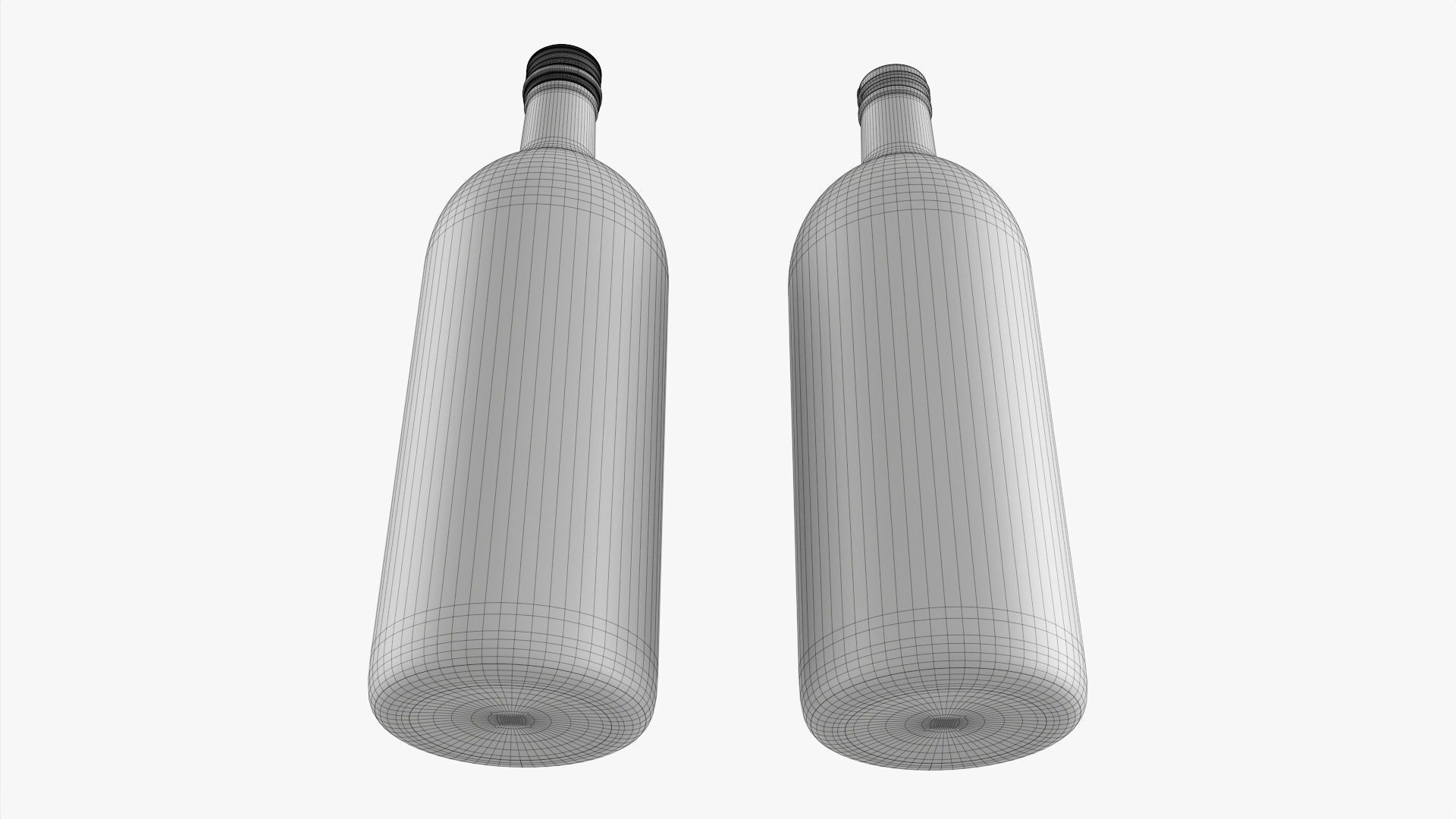 Glass soft drink soda water bottle 05 3D model_7