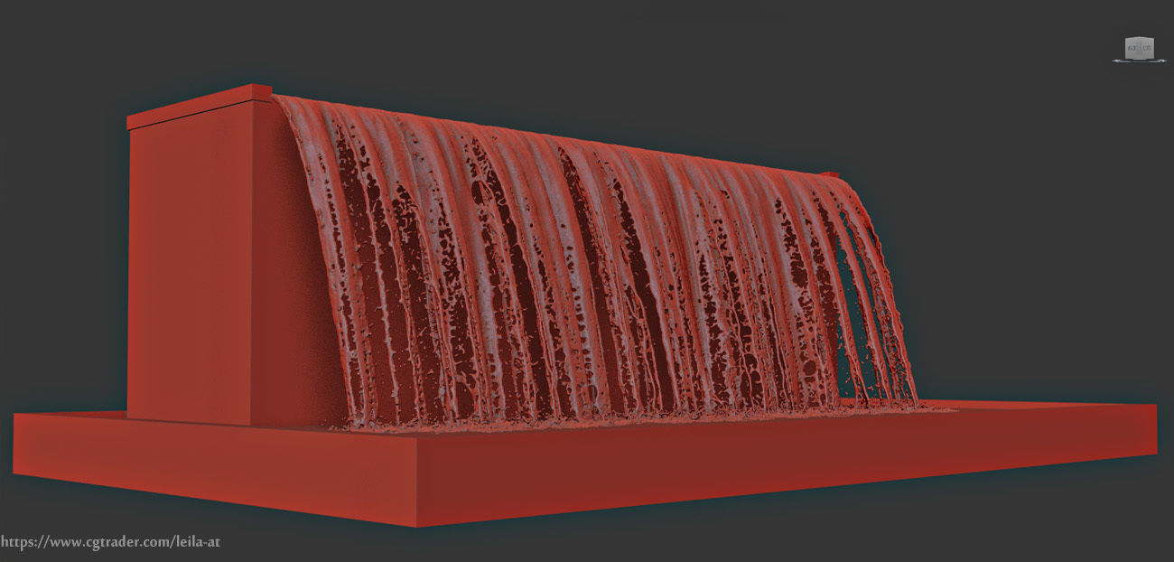 Waterfall fountains Grand Cascade 3D model_6
