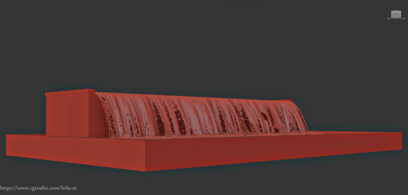 Waterfall fountains Grand Cascade 3D model_7