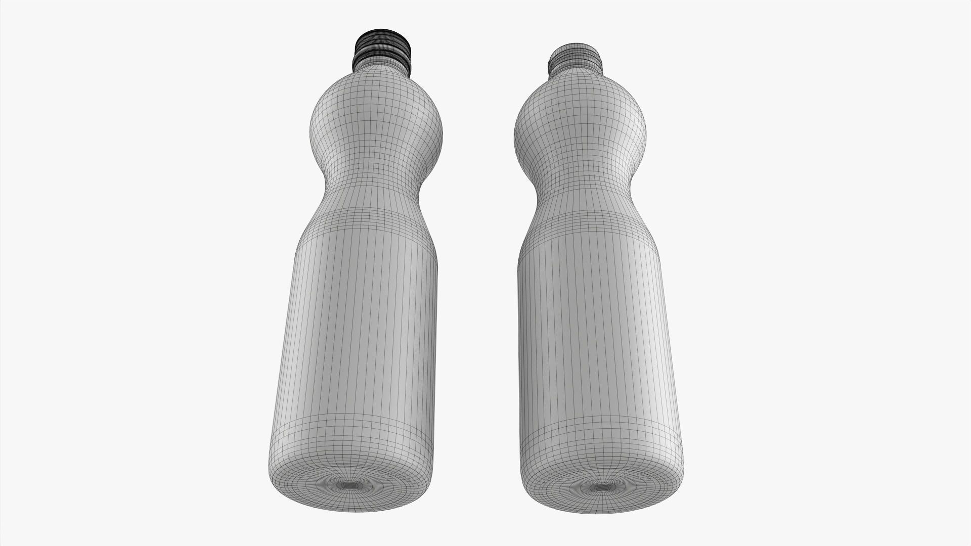 Glass soft drink soda water bottle 06 3D model_7