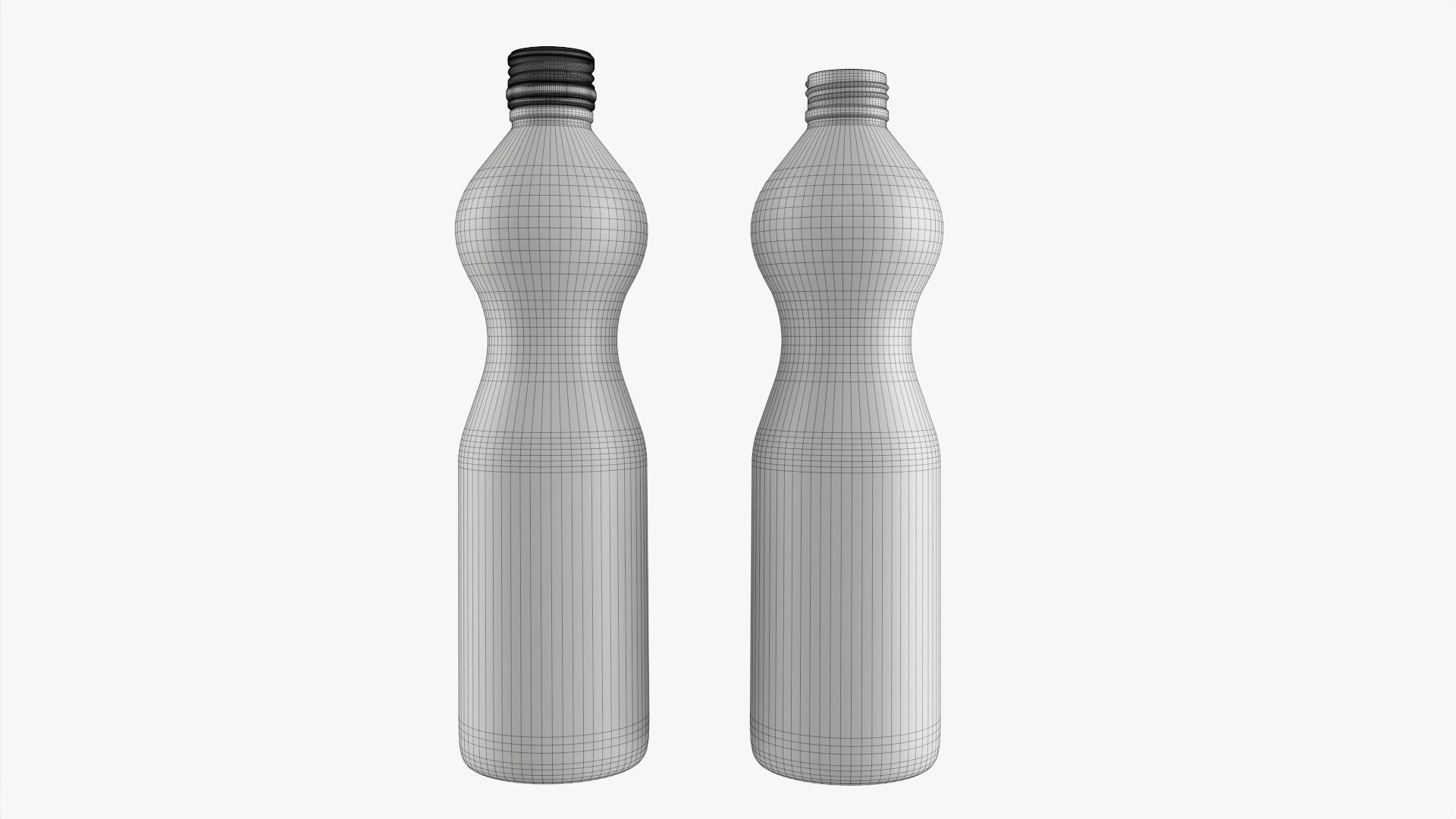 Glass soft drink soda water bottle 06 3D model_6