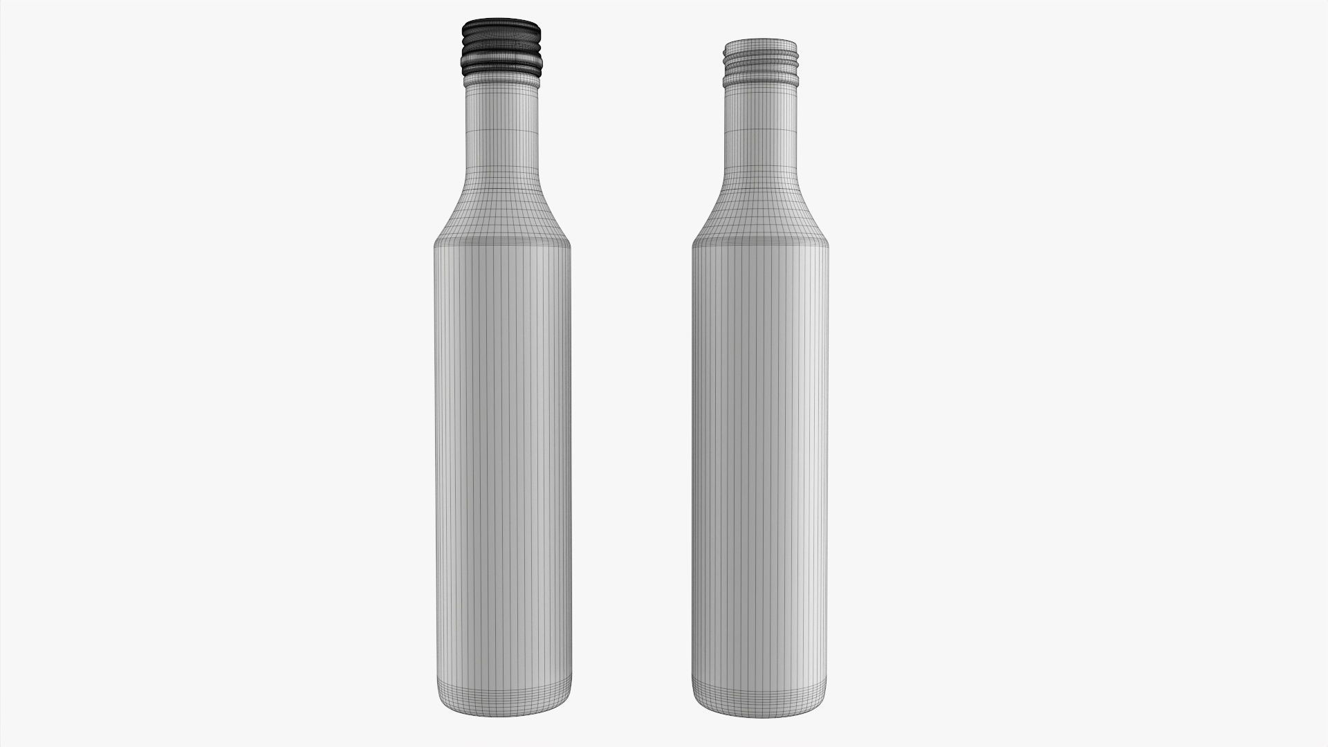 Glass soft drink soda water bottle 07 3D model_6