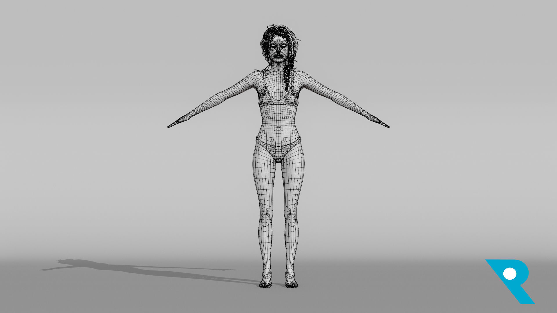 Realistic Female Character - Chene 3D model_9