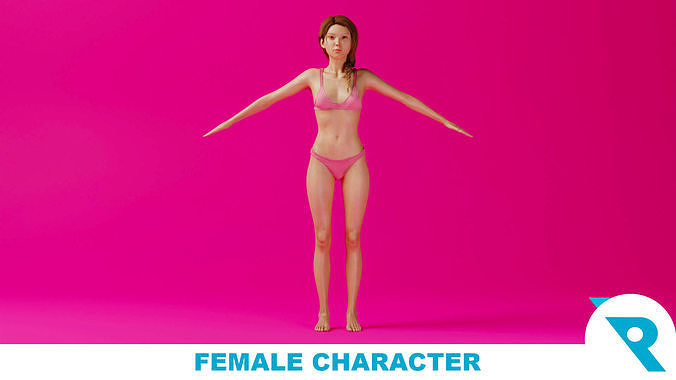 Realistic Female Character - Chene 3D model