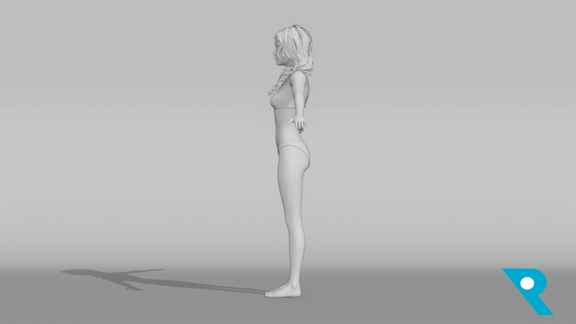 Realistic Female Character - Chene 3D model_8
