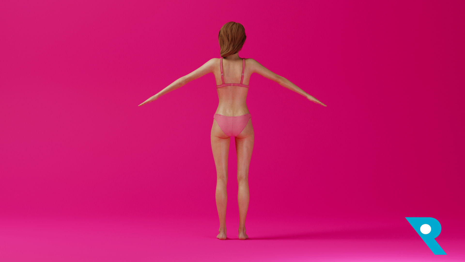 Realistic Female Character - Chene 3D model_3