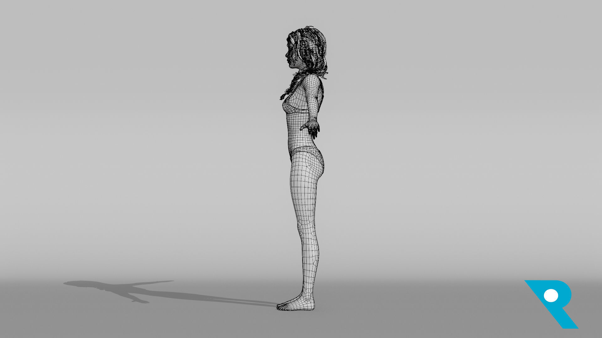 Realistic Female Character - Chene 3D model_12