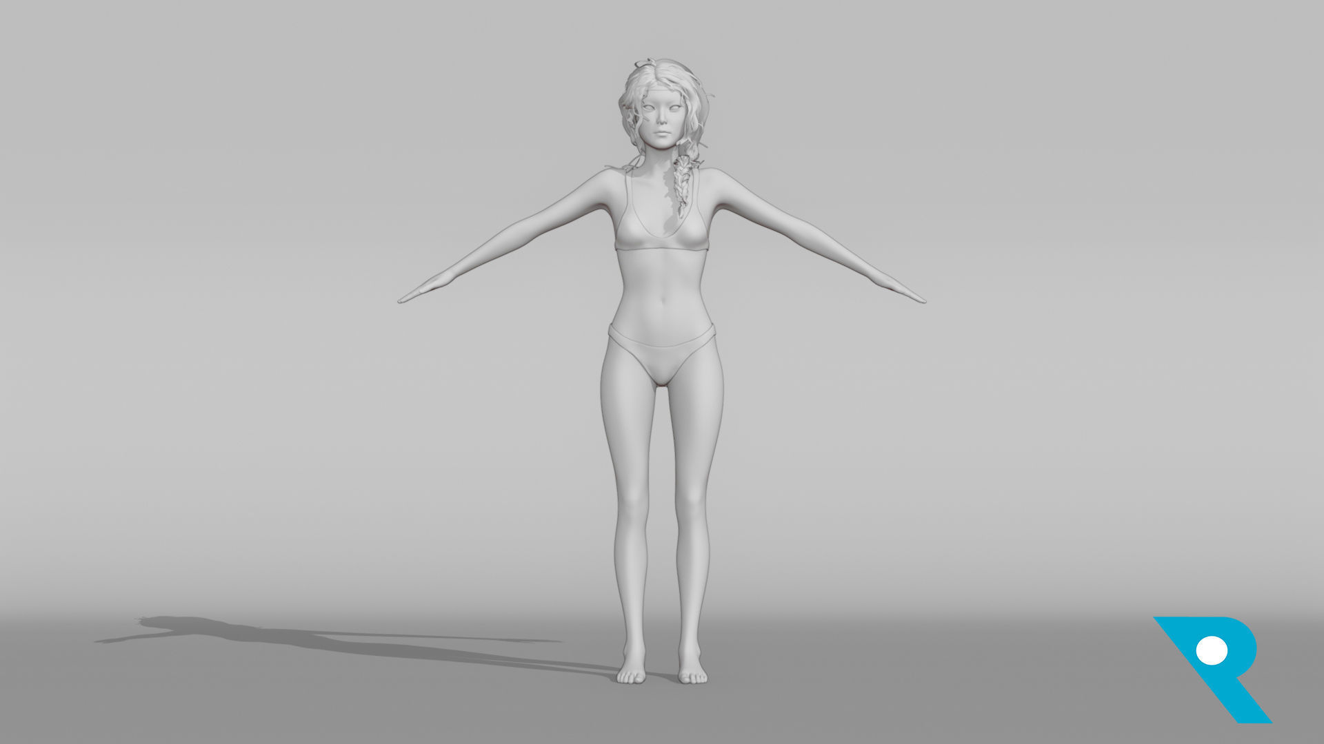 Realistic Female Character - Chene 3D model_5