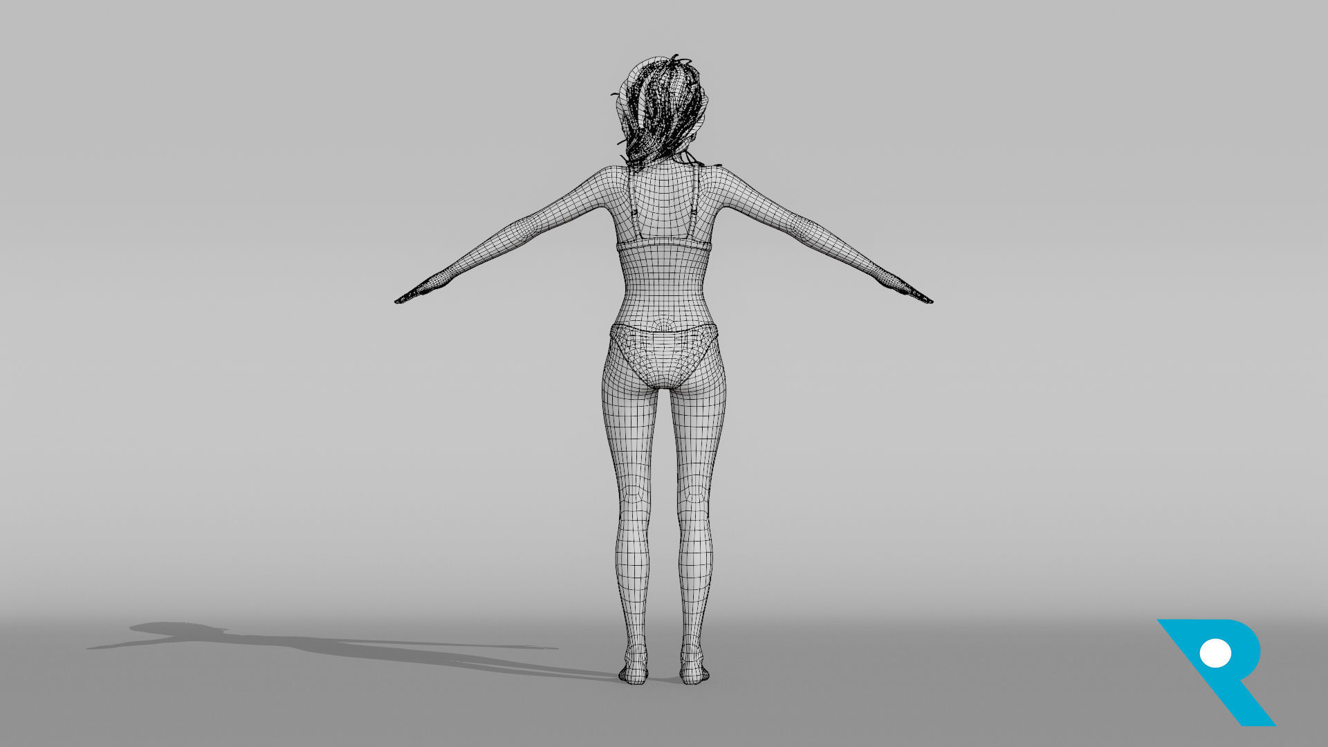 Realistic Female Character - Chene 3D model_11
