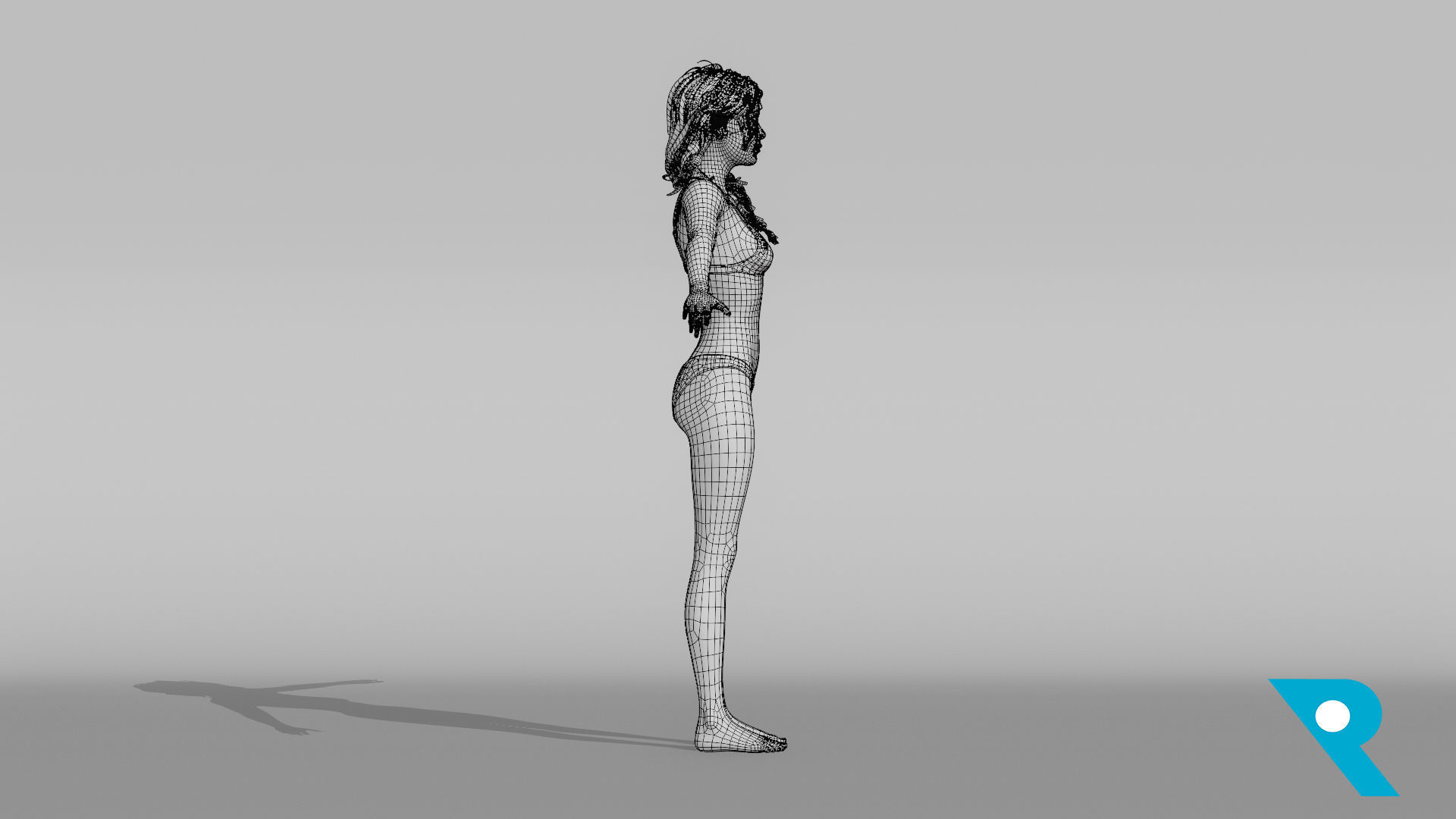 Realistic Female Character - Chene 3D model_10
