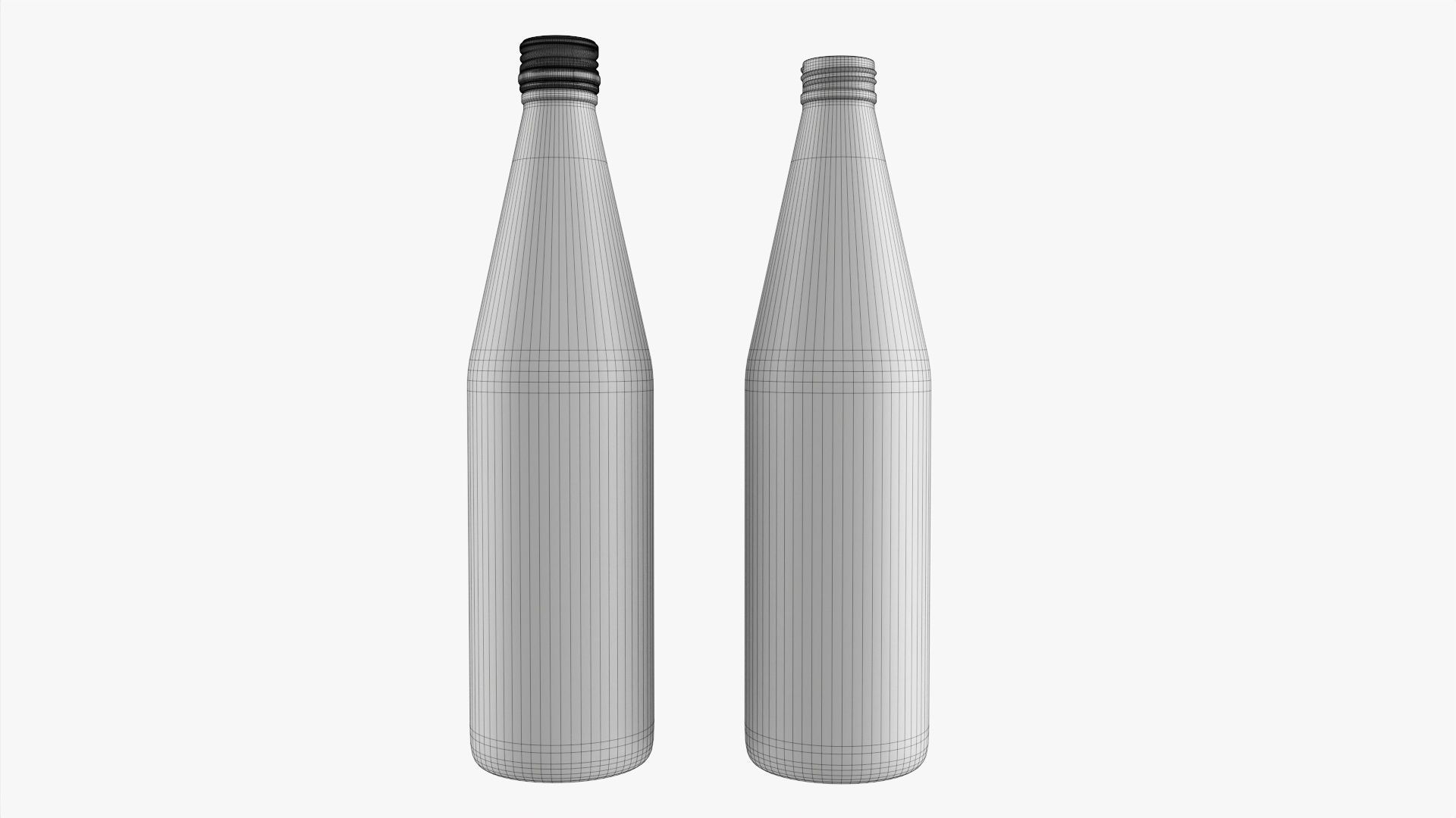 Glass soft drink soda water bottle 09 3D model_6