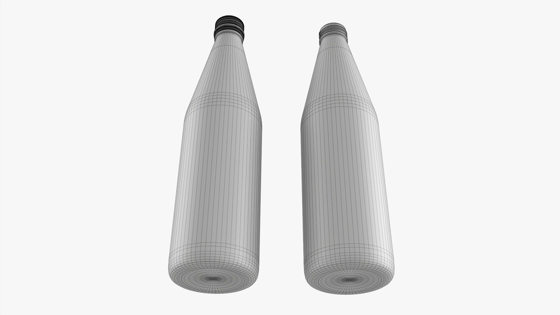 Glass soft drink soda water bottle 09 3D model_7