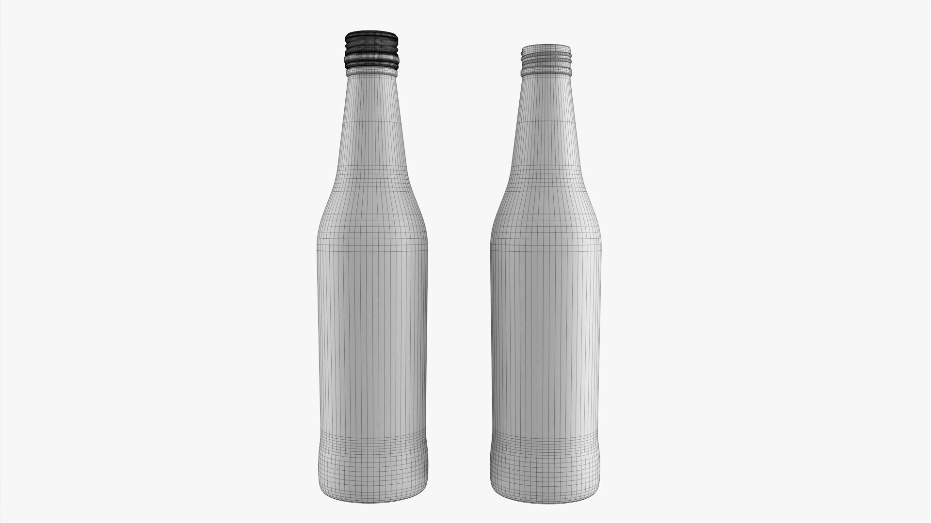 Glass soft drink soda water bottle 10 3D model_6
