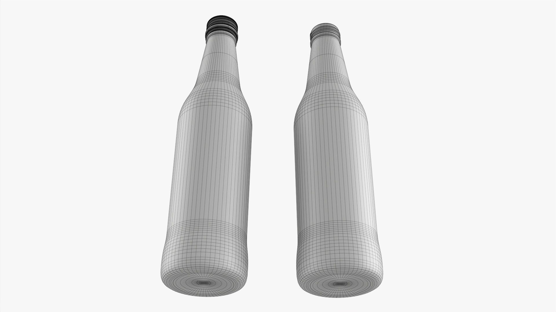 Glass soft drink soda water bottle 10 3D model_7