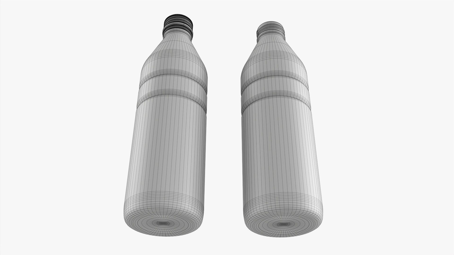 Glass soft drink soda water bottle 12 3D model_7