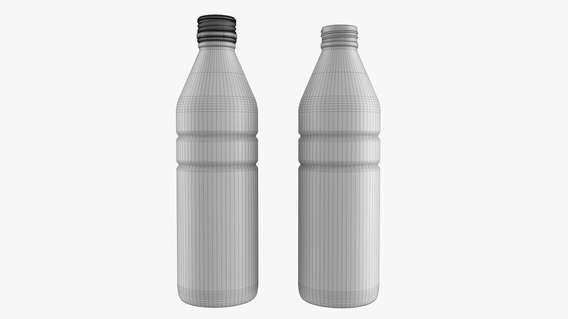 Glass soft drink soda water bottle 12 3D model_6