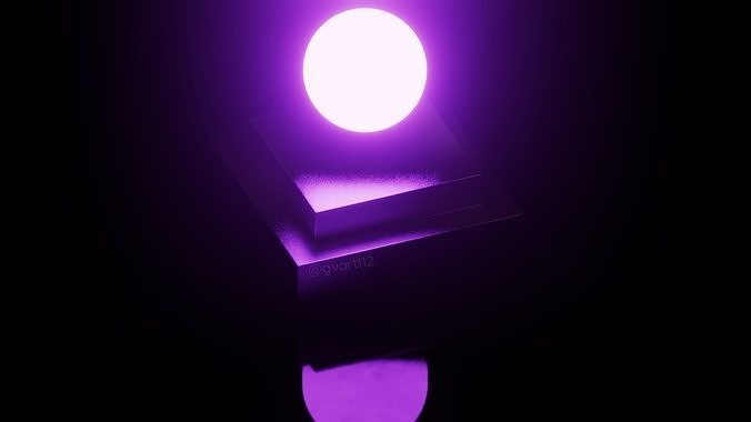 Shining abstract floating circle Free 3D model