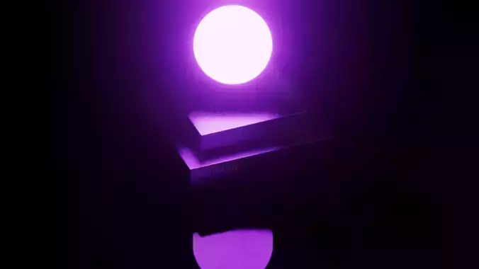 Shining abstract floating circle Free 3D model