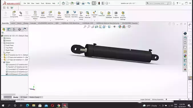 cilindro computer screen showing machine tool