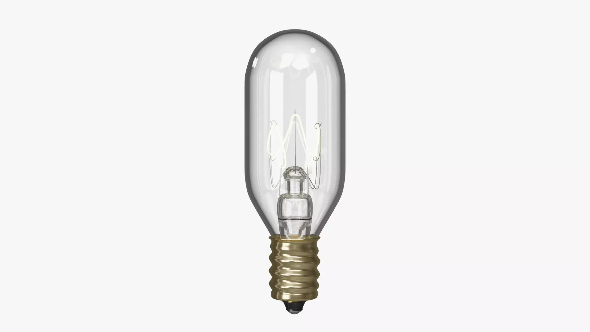 T8 Tube Candelabra Incandescent Bulb 3D model_0