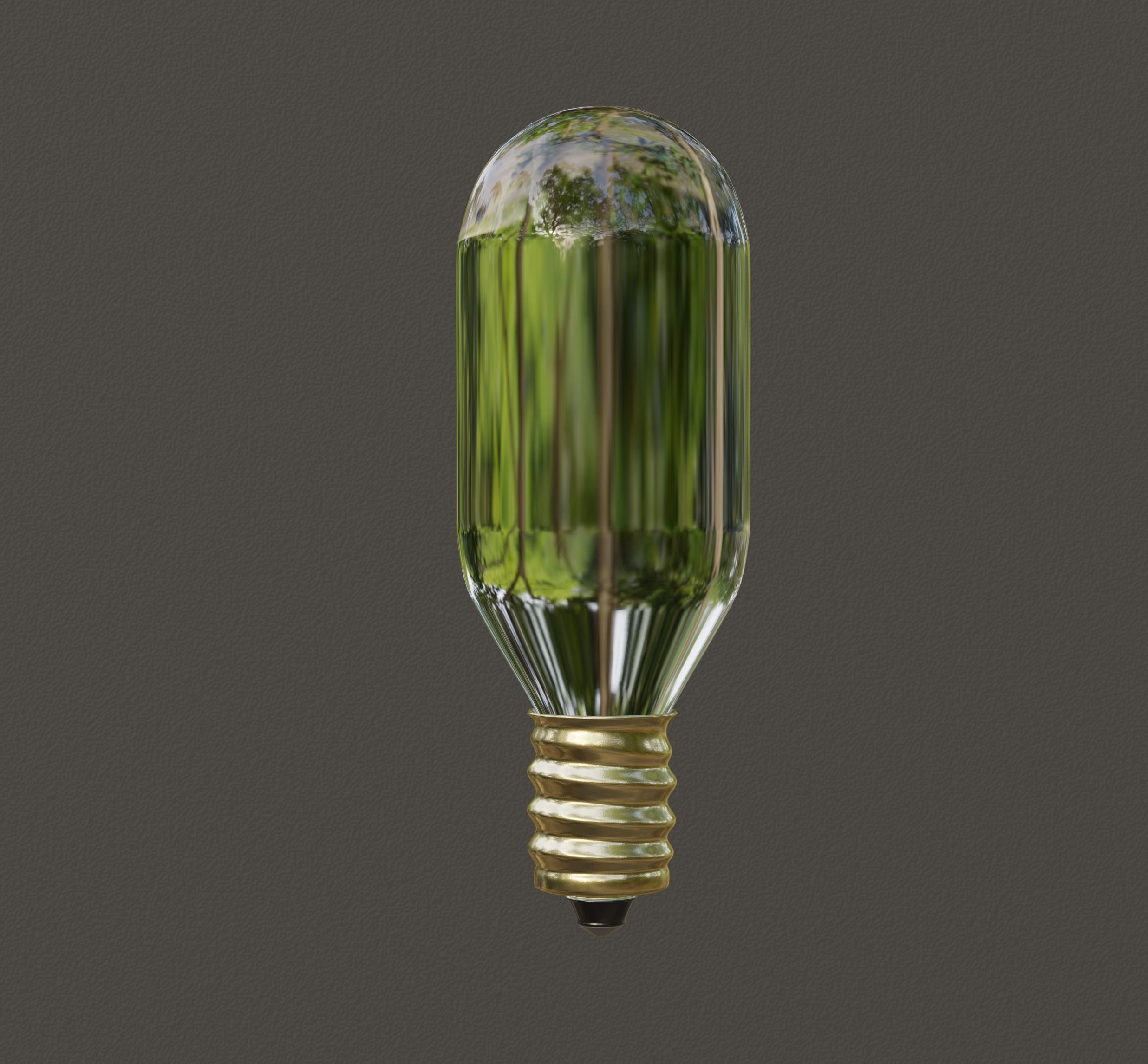 T8 Tube Candelabra Incandescent Bulb 3D model_5